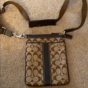 Brown Coach crossbody bag